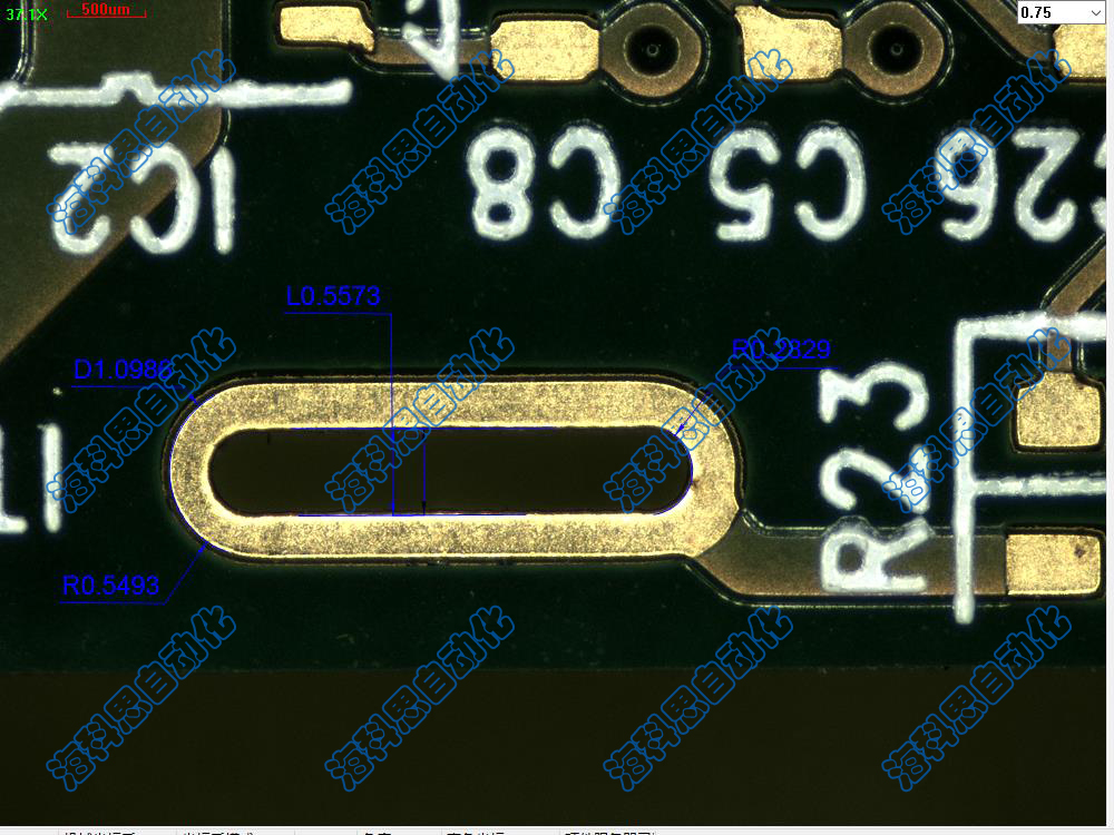 電路板過(guò)孔弧度測(cè)量